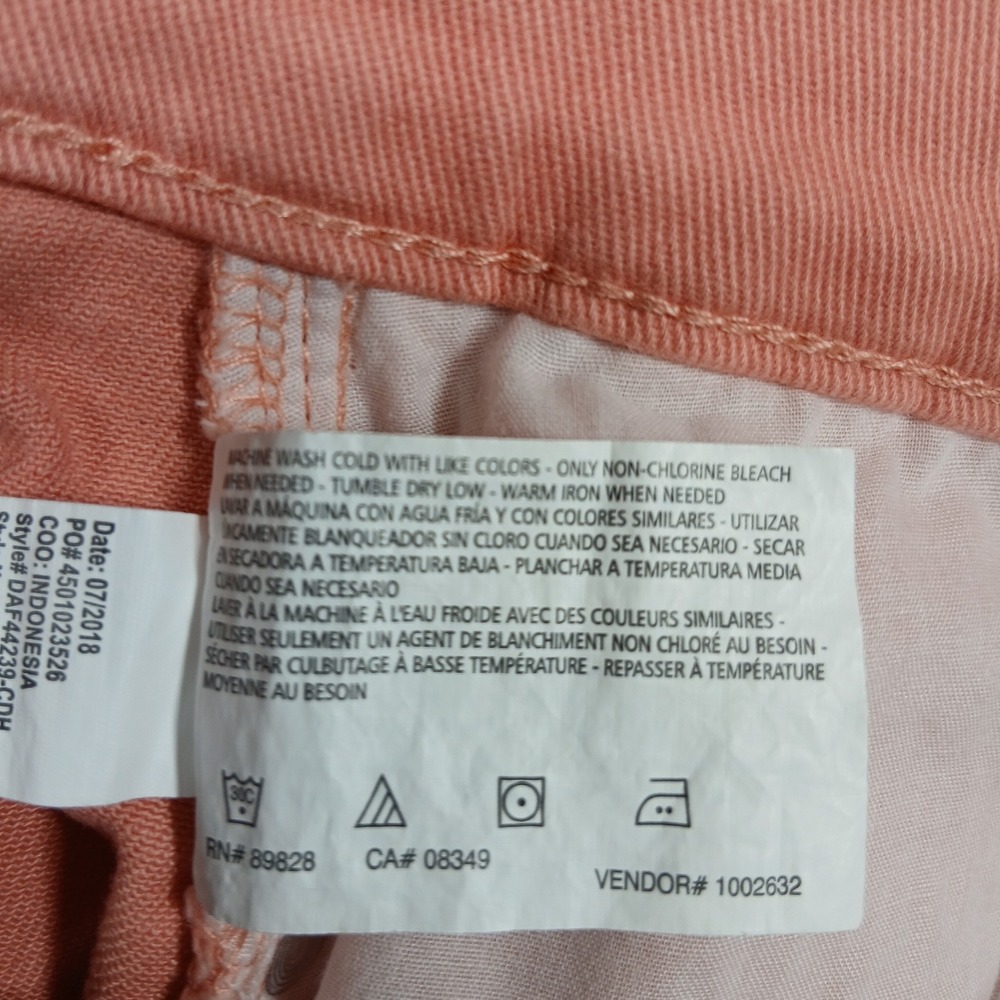 Gloria Vanderbilt Amanda Women's 16 Coral Cropped‎ Jeans Slimming Effect - Picture 5 of 7
